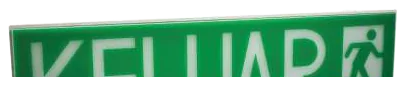 Photoluminescent Keluar emergency exit signage
