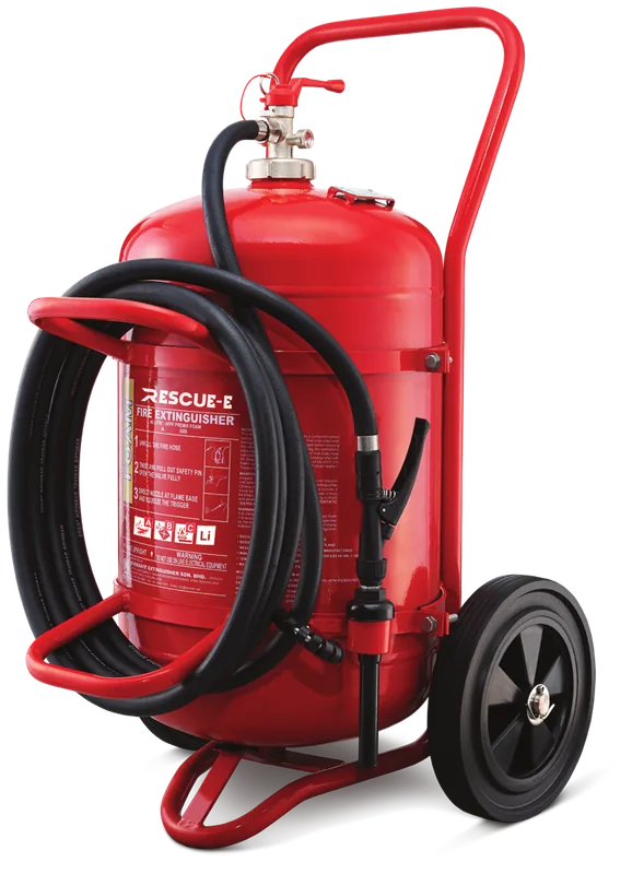 Rescue-E MEM45 45 litre wheeled EV fire extinguisher