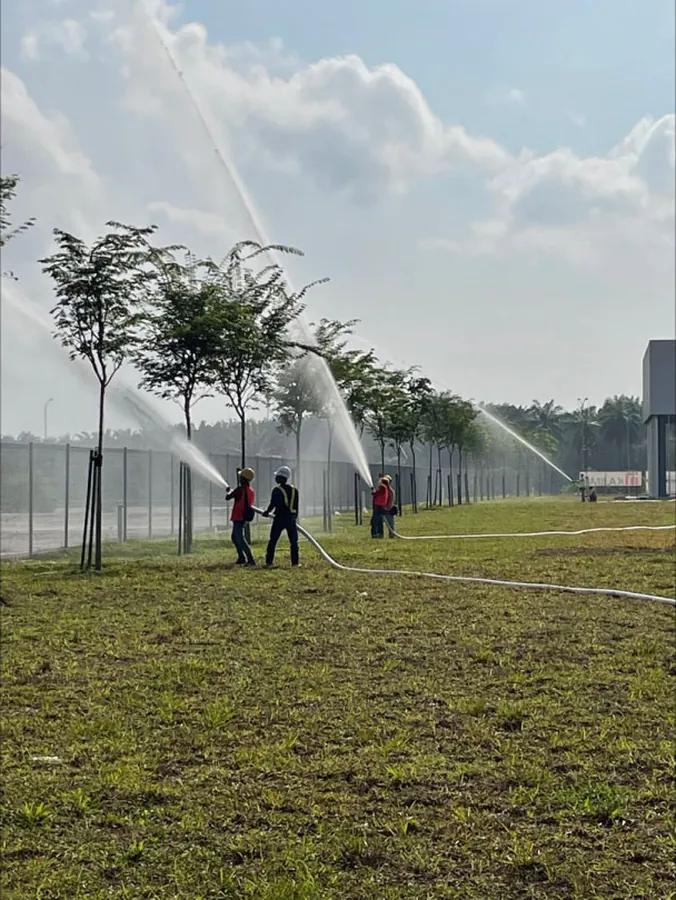 Hydrant flow test on handover